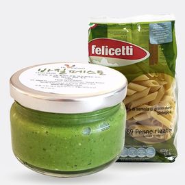 [Dr. Vegan] Homemade Basil Pesto 140g + Organic Penne500g Set / Vegetarian, Vegan Food Dr Vegan